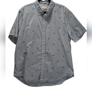 Rag & Bone Men's Short Sleeve Button Down Shirt With Pattern Size XL